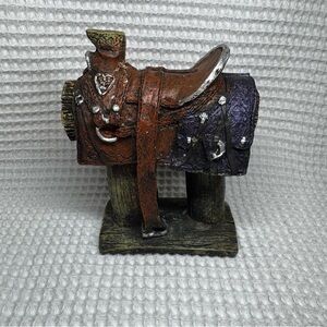 Southwestern Reflections Western Saddle Resin Figurine